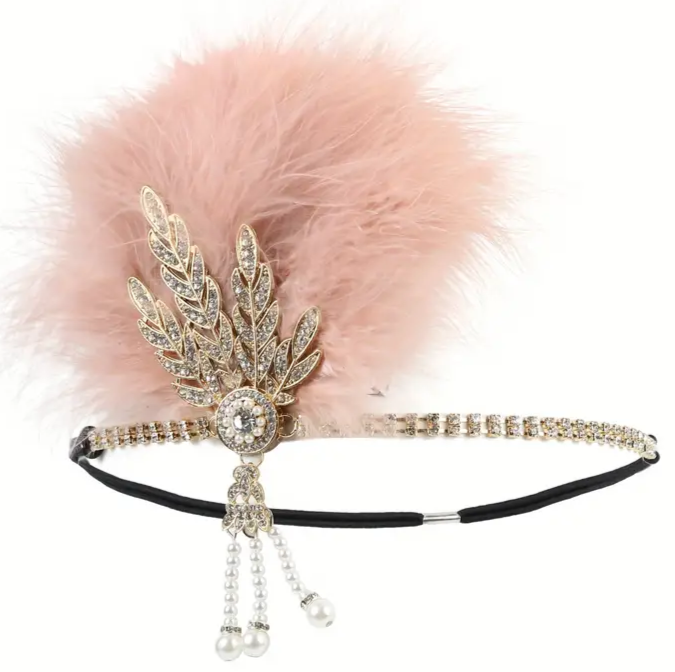 Esme Diamante & Feather Headdress