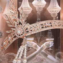 Load image into Gallery viewer, 1920&#39;s Diamante &amp; Faux Pearl Headband
