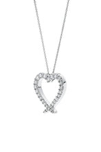 Load image into Gallery viewer, 0.50ct heart shaped lab diamond necklace, set in white gold
